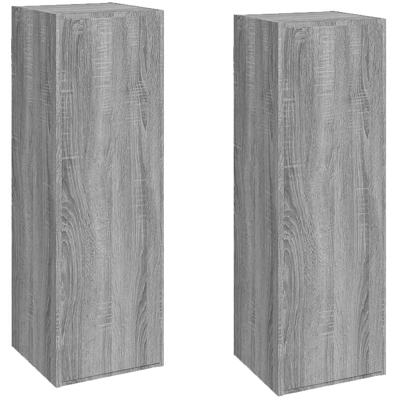 foto del prodotto vidaxl mobili tv 2 pz grigio sonoma 30,5x30x90 cm in legno multistrato