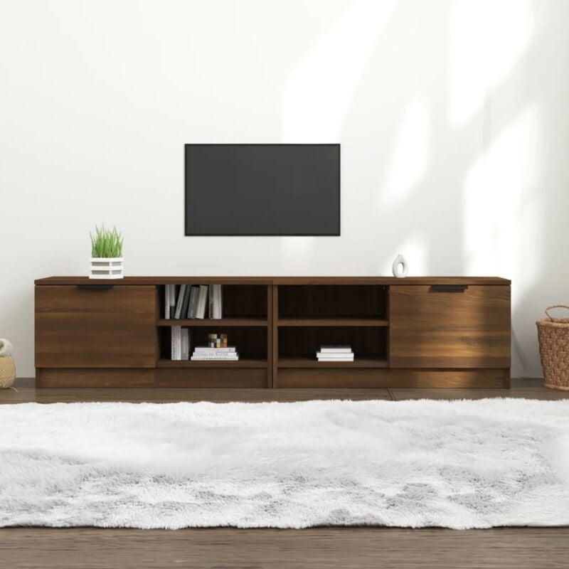 foto del prodotto vidaxl mobili tv 2 pz rovere marrone 80x35x36,5cm in legno multistrato