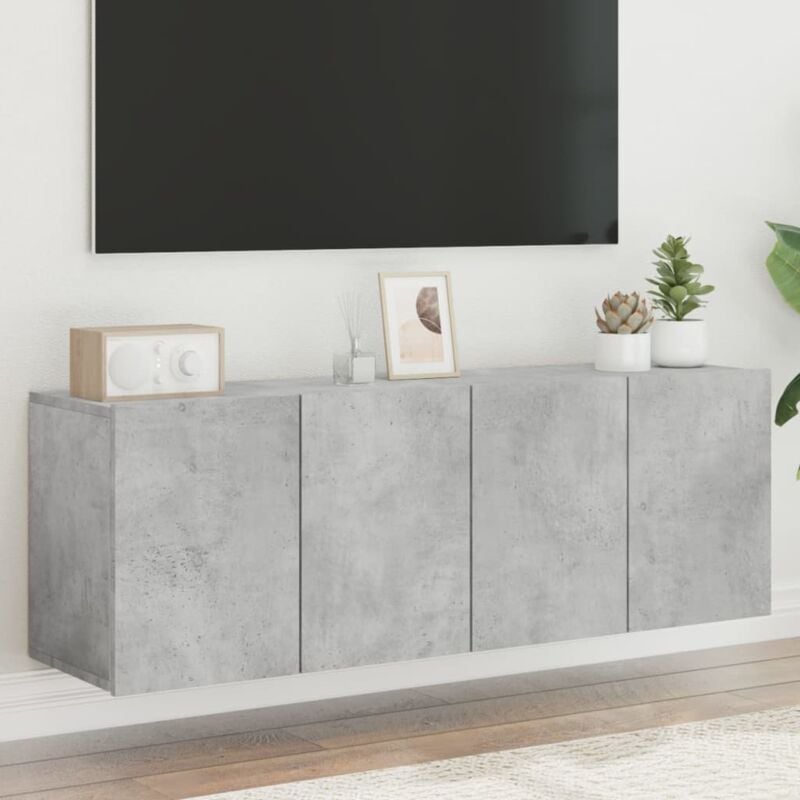 foto del prodotto vidaxl mobili tv a parete 2pz grigio cemento 60x30x41 cm