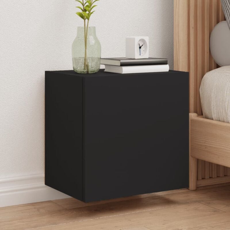 foto del prodotto vidaxl mobili tv a parete 2pz neri 40,5x30x40 cm in legno multistrato
