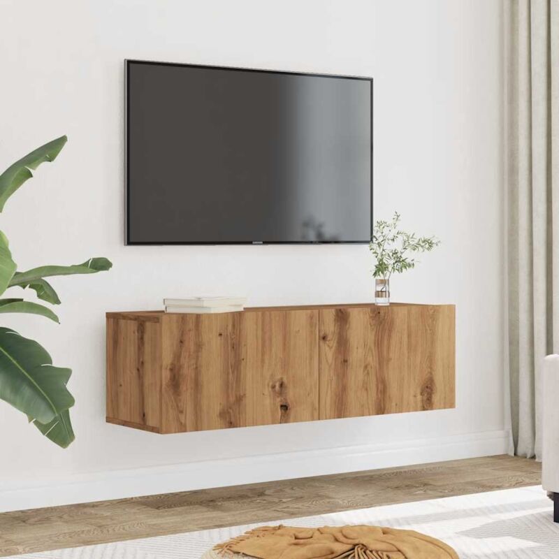 foto del prodotto vidaxl mobili tv a parete 2pz rovere artigianale 100x30x30 cm