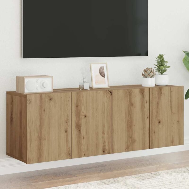 foto del prodotto vidaxl mobili tv a parete 2pz rovere artigianale 60x30x41 cm