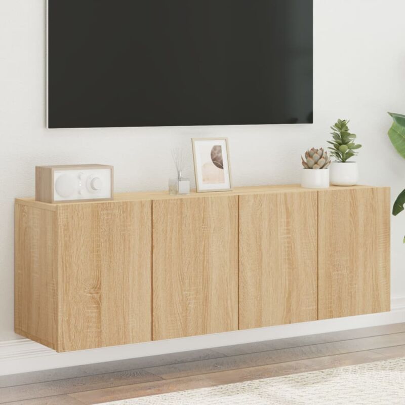foto del prodotto vidaxl mobili tv a parete 2pz rovere sonoma 60x30x41 cm