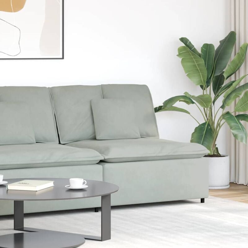 foto del prodotto vidaxl modulo centrale divano modulare con cuscini grigio chiaro 100cm