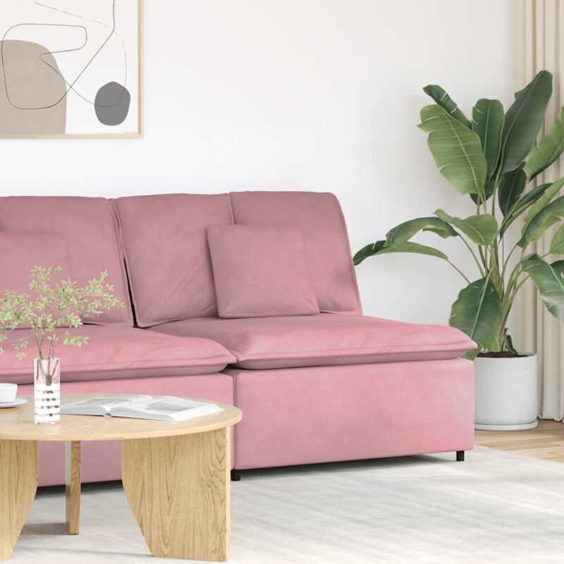 foto del prodotto vidaxl modulo centrale divano modulare con cuscini rosa 100 cm