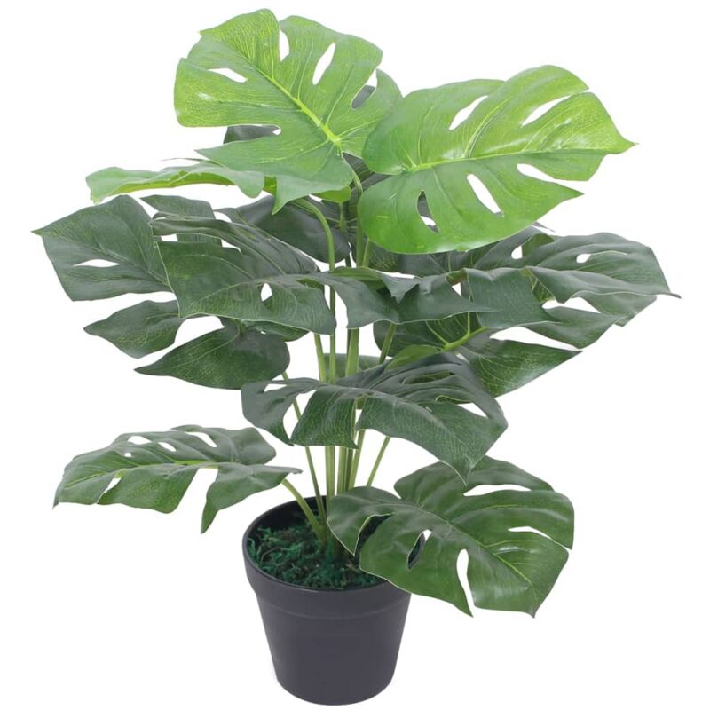 foto del prodotto vidaxl monstera artificiale con vaso 45 cm verde