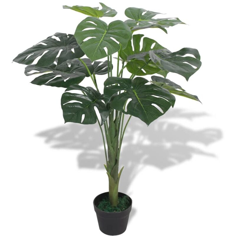 foto del prodotto vidaxl monstera artificiale con vaso verde pianta decorativa varie dimensioni dimensioni 70 cm