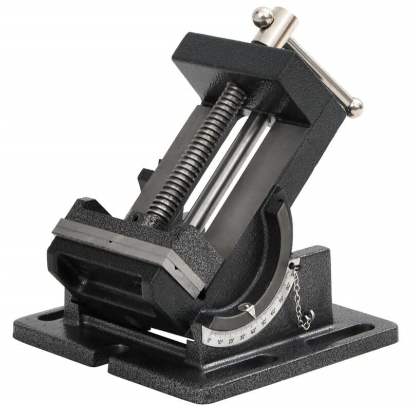 foto del prodotto vidaxl morsa inclinata manuale per trapano a colonna 110 mm