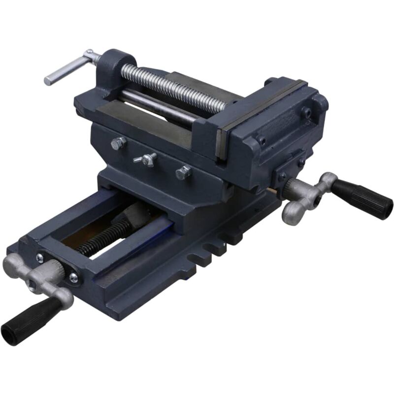 foto del prodotto vidaxl morsa manuale a slitta trasversale per trapano a colonna 127 mm 413857
