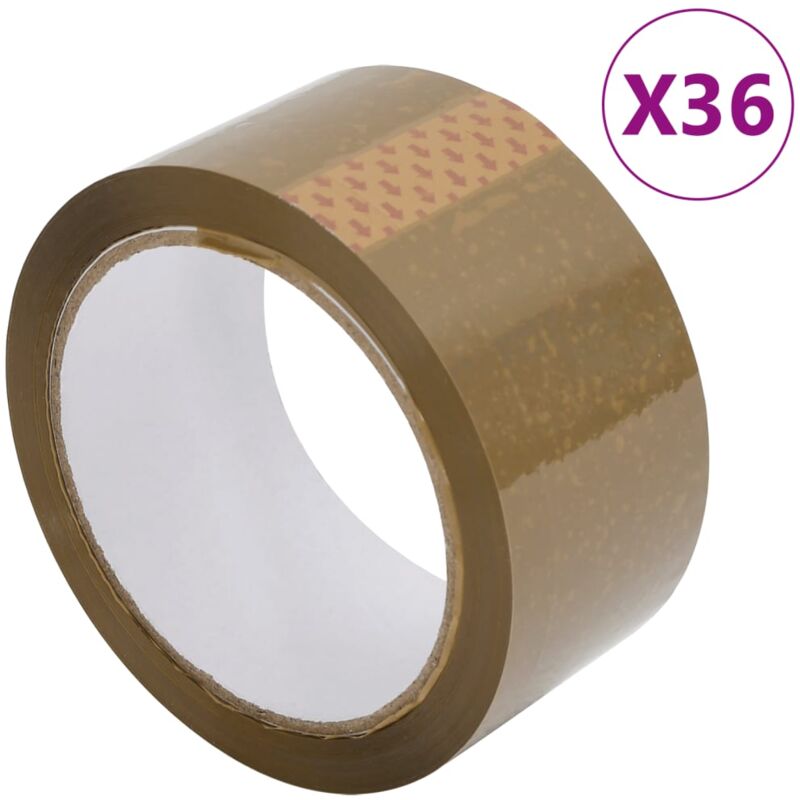 foto del prodotto vidaxl nastro da imballaggio 36pz marrone 48 mm x 66 m