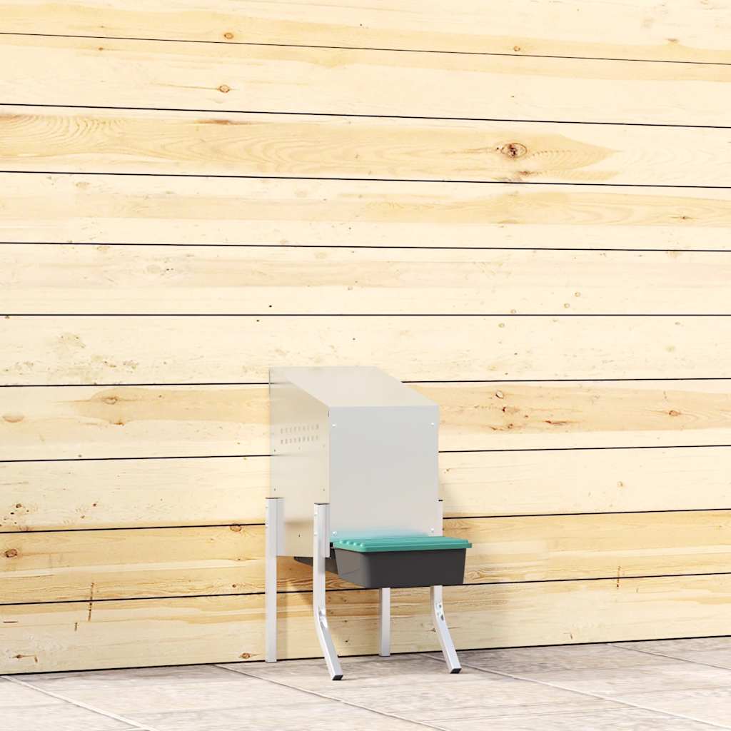 foto del prodotto vidaxl nido per galline 1 scomparto con gambe in acciaio zincato