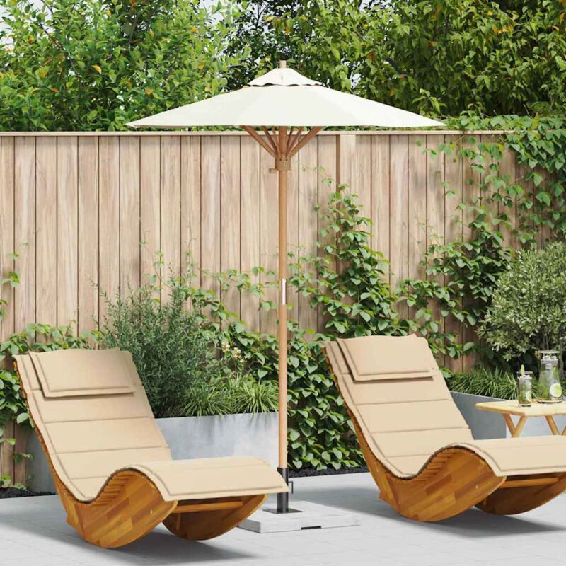 foto del prodotto vidaxl ombrello da giardino bianco crema 150 x 150 x 210 cm bamb 