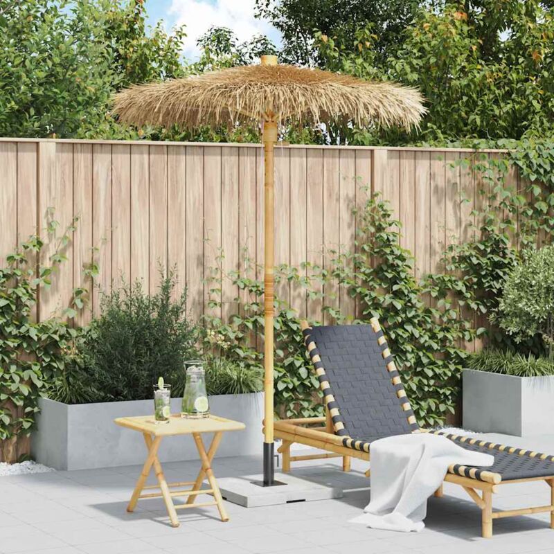 foto del prodotto vidaxl ombrello tiki con baldacchino a foglia di banana 150 cm bamb 