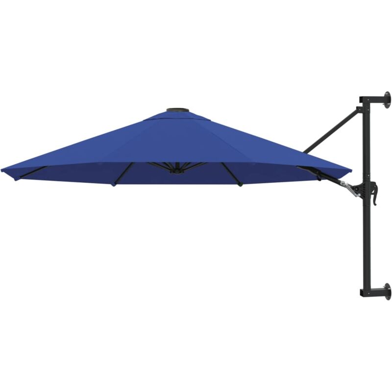 foto del prodotto vidaxl ombrellone a muro con palo in metallo 300 cm blu