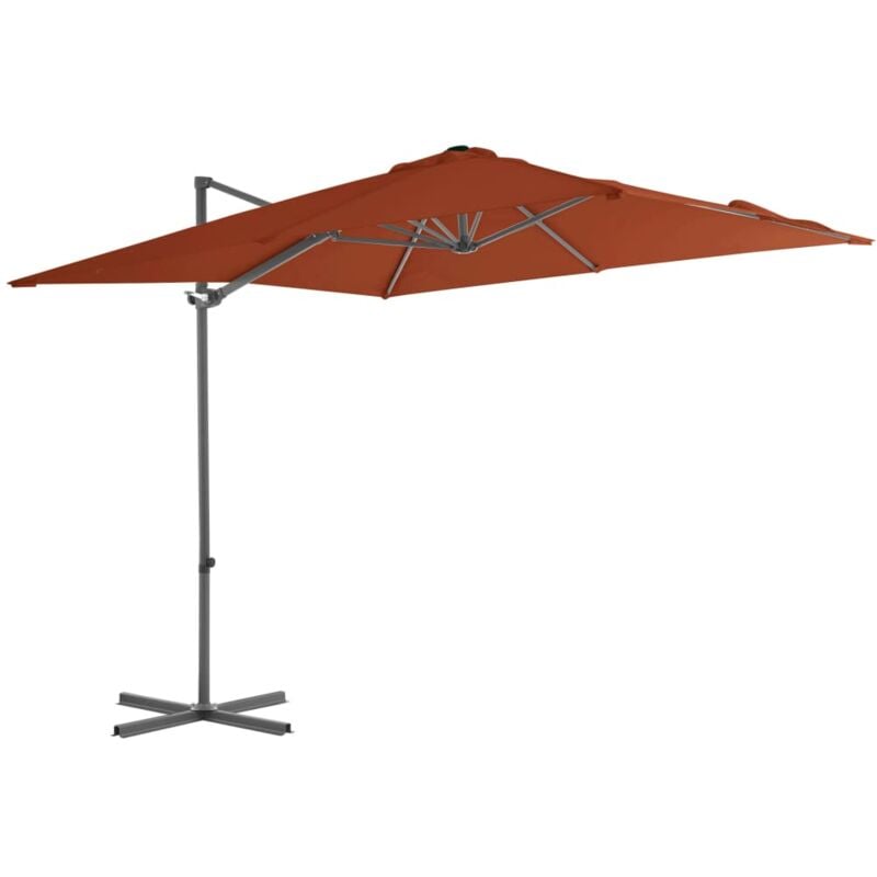 foto del prodotto vidaxl ombrellone a sbalzo con palo in acciaio 250x250 cm terracotta