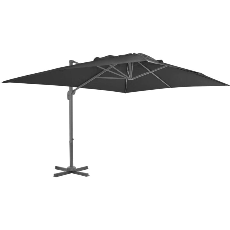 foto del prodotto vidaxl ombrellone a sbalzo palo in alluminio 4x3 m nero