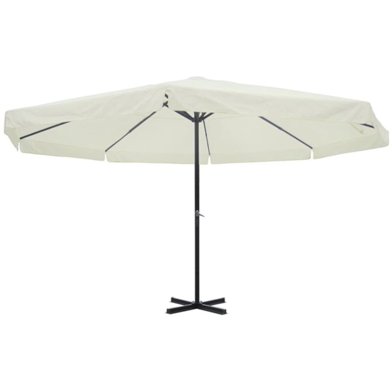 foto del prodotto vidaxl ombrellone bianco in alluminio 500 cm
