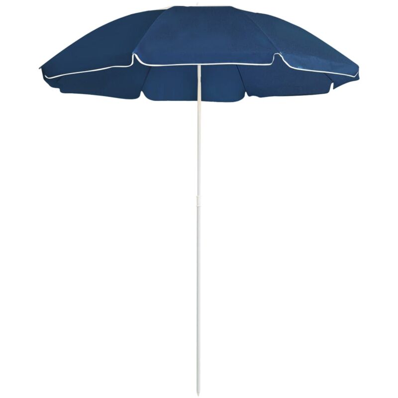 foto del prodotto vidaxl ombrellone da giardino con palo in acciaio blu 180 cm