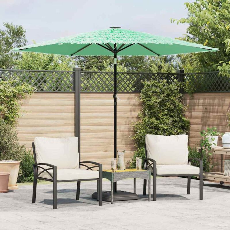 foto del prodotto vidaxl ombrellone da giardino con palo in acciaio verde 268x268x226 cm