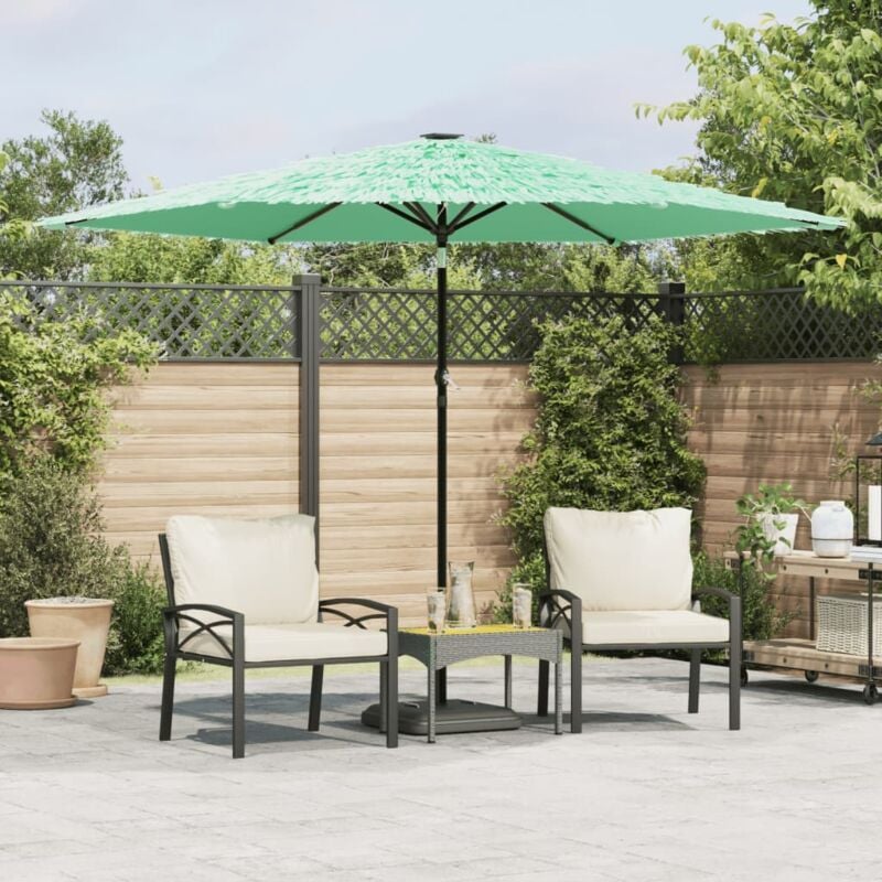 foto del prodotto vidaxl ombrellone da giardino con palo in acciaio verde 288x288x225 cm