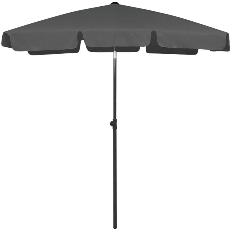 foto del prodotto vidaxl ombrellone da spiaggia antracite 180x120 cm