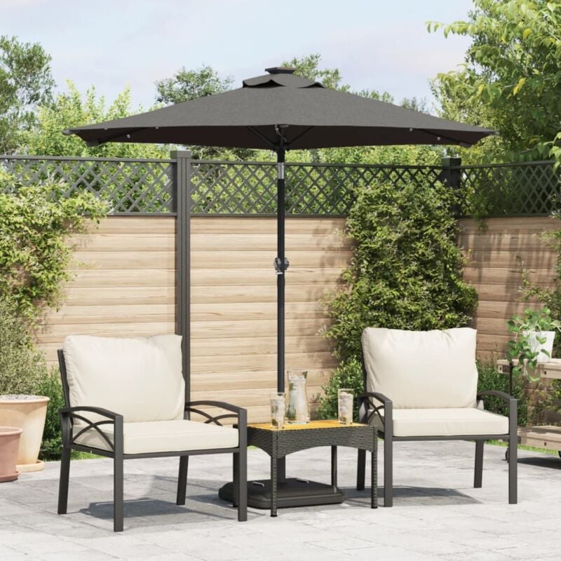 foto del prodotto vidaxl ombrellone giardino con palo in acciaio antracite 225x225x212cm