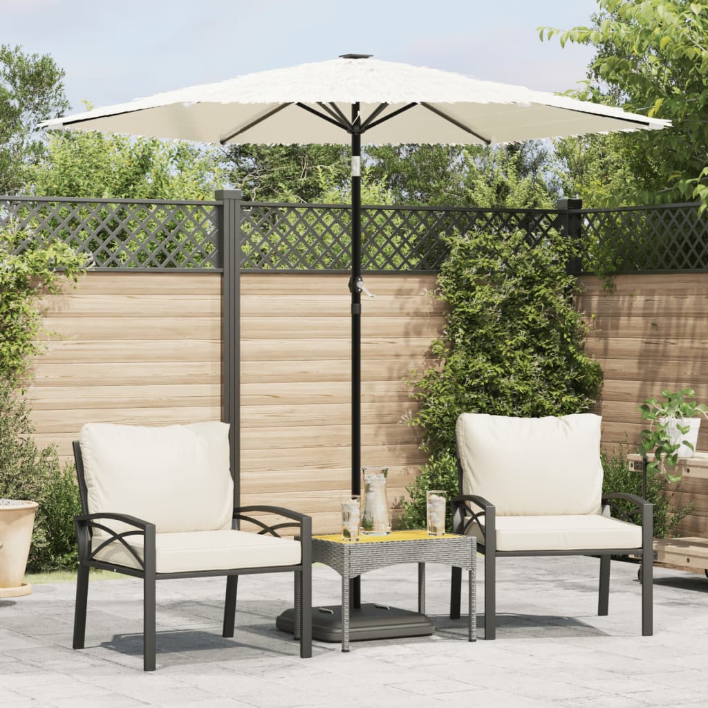 foto del prodotto vidaxl ombrellone giardino con palo in acciaio bianco 223x223x213 cm