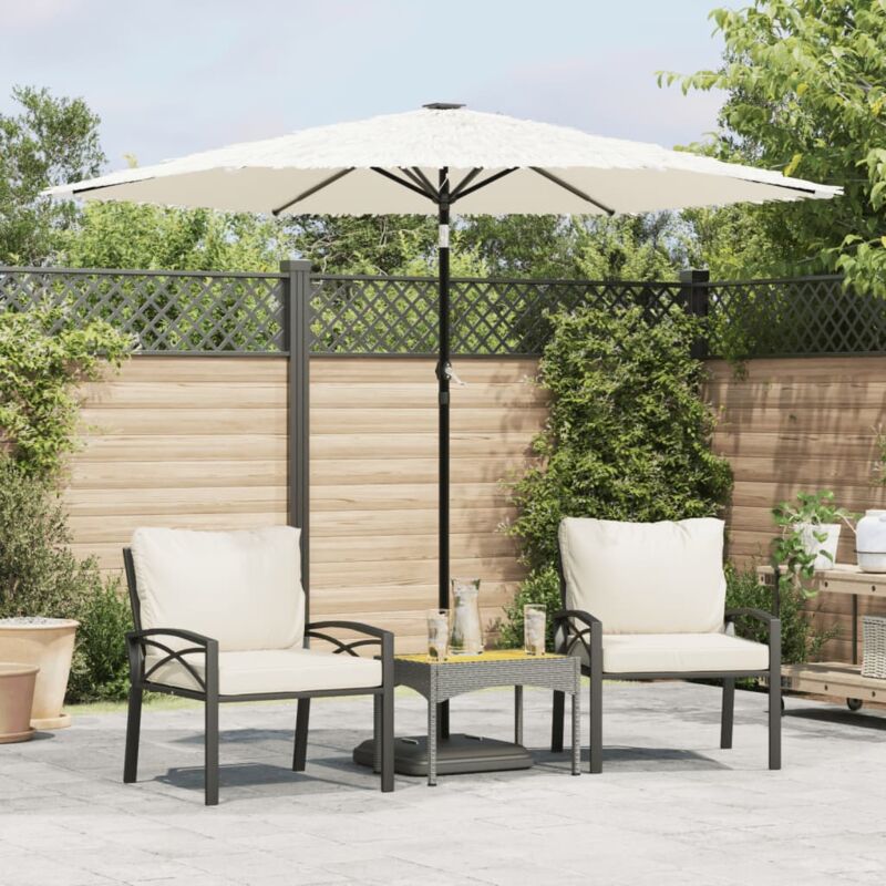 foto del prodotto vidaxl ombrellone giardino con palo in acciaio bianco 268x268x226 cm