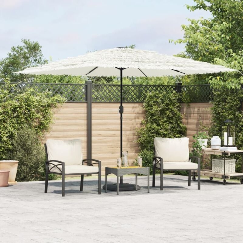 foto del prodotto vidaxl ombrellone giardino con palo in acciaio bianco 290x290x238 cm