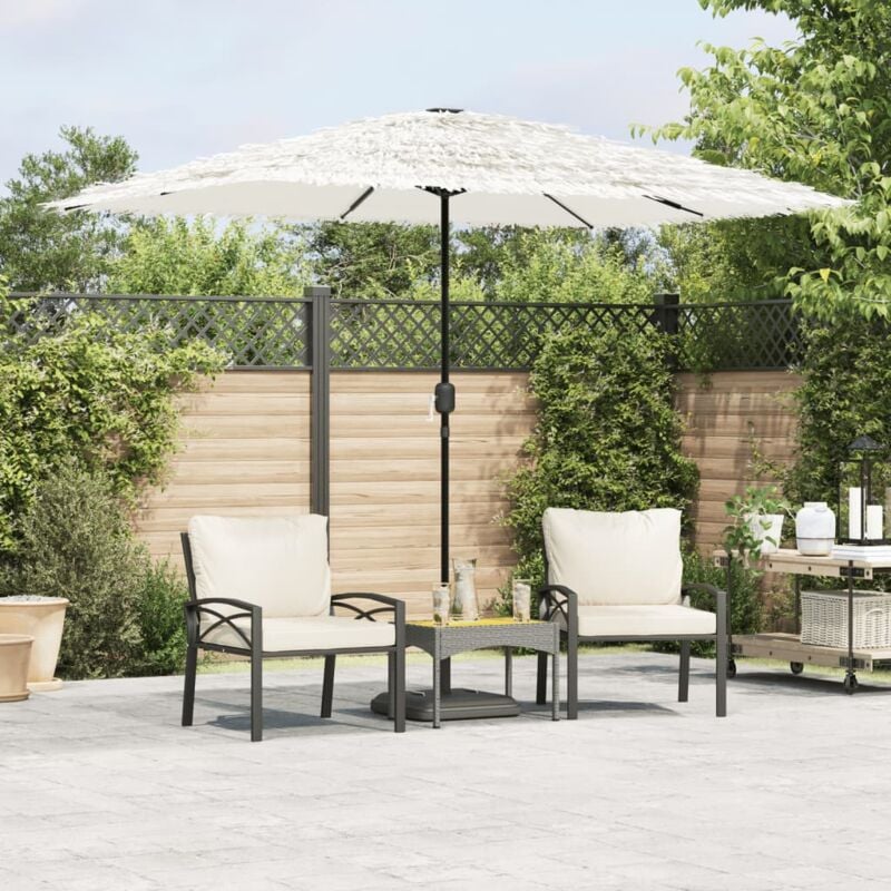 foto del prodotto vidaxl ombrellone giardino con palo in acciaio bianco 300x200x250 cm