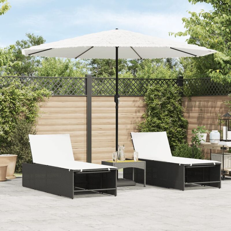 foto del prodotto vidaxl ombrellone giardino con palo in acciaio bianco 324x324x247 cm