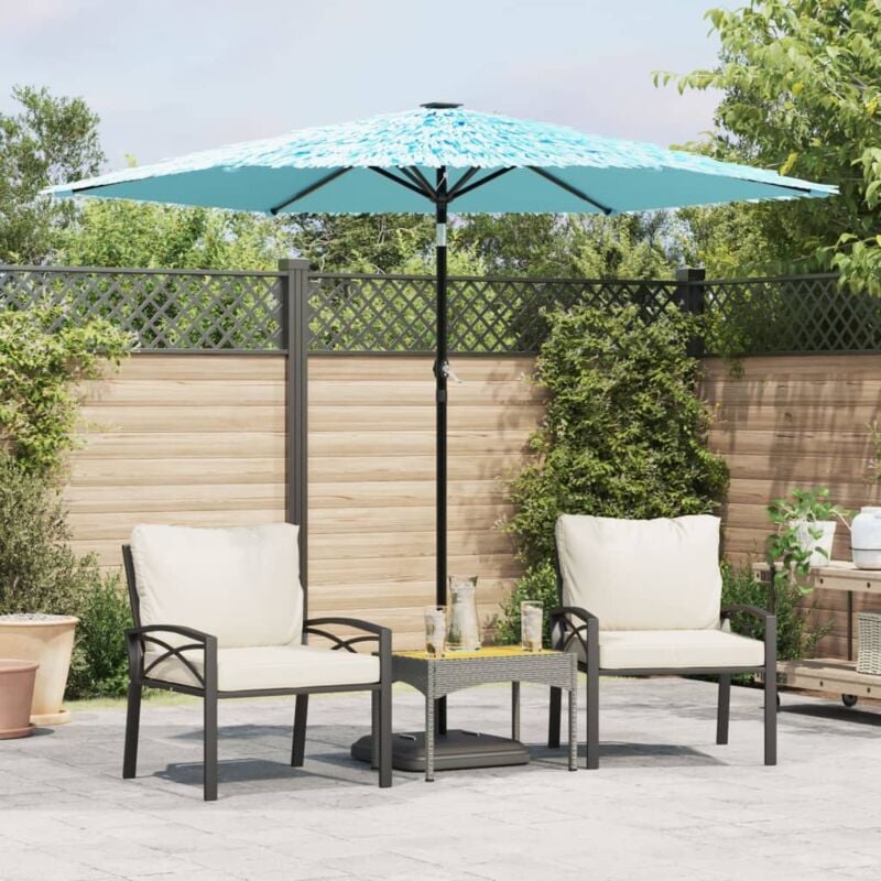 foto del prodotto vidaxl ombrellone giardino con palo in acciaio blu 268x268x226 cm