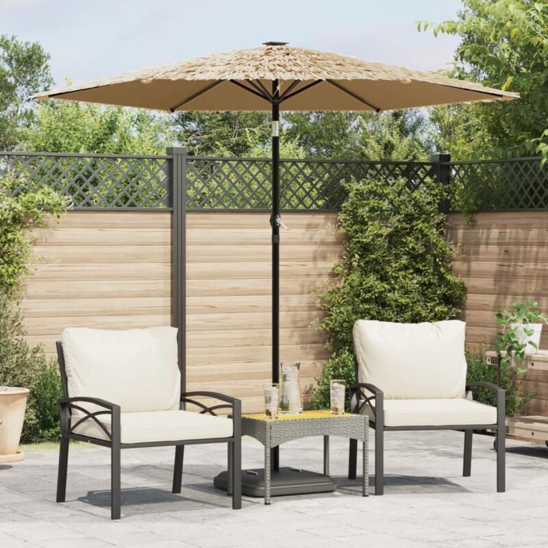 foto del prodotto vidaxl ombrellone giardino con palo in acciaio marrone 223x223x213 cm