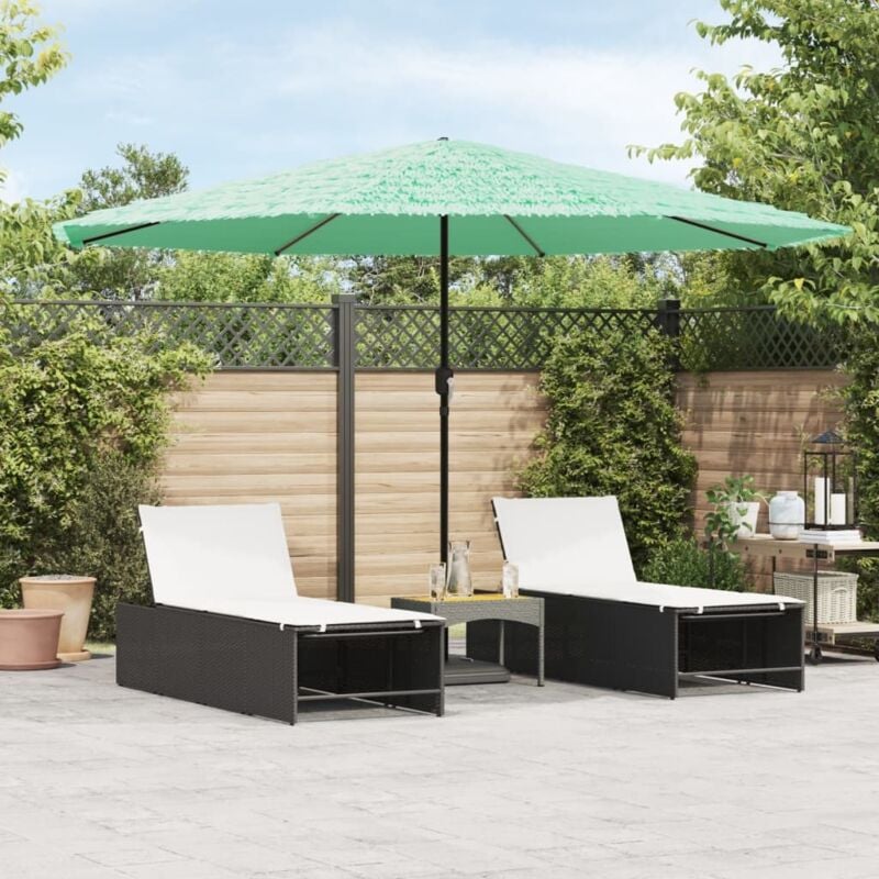 foto del prodotto vidaxl ombrellone giardino con palo in acciaio verde 388x388x248 cm