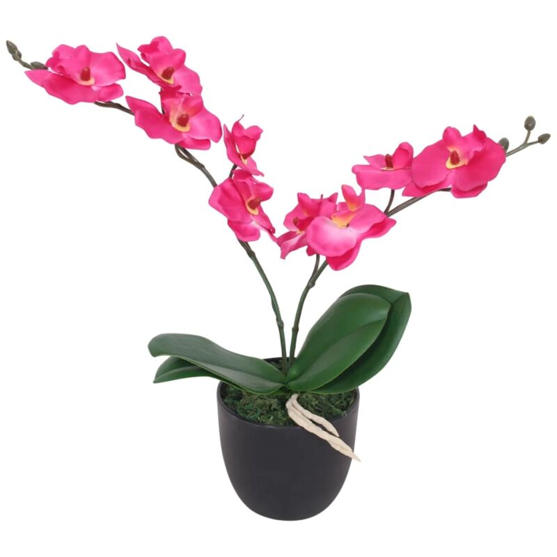 foto del prodotto vidaxl orchidea artificiale con vaso 30 cm rossa