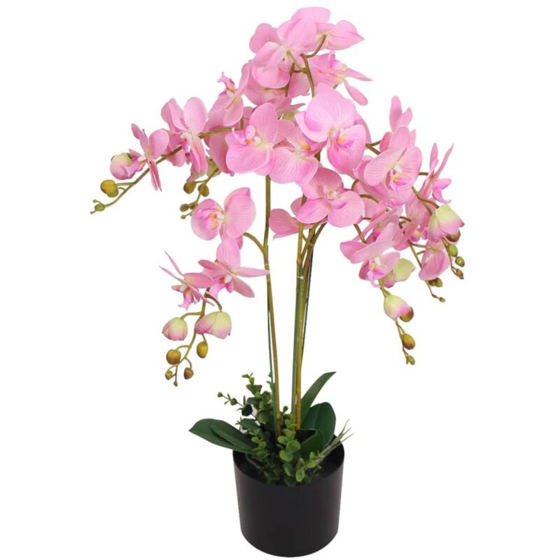 foto del prodotto vidaxl orchidea artificiale con vaso 75 cm fiore decorativo vari colori colore rosa