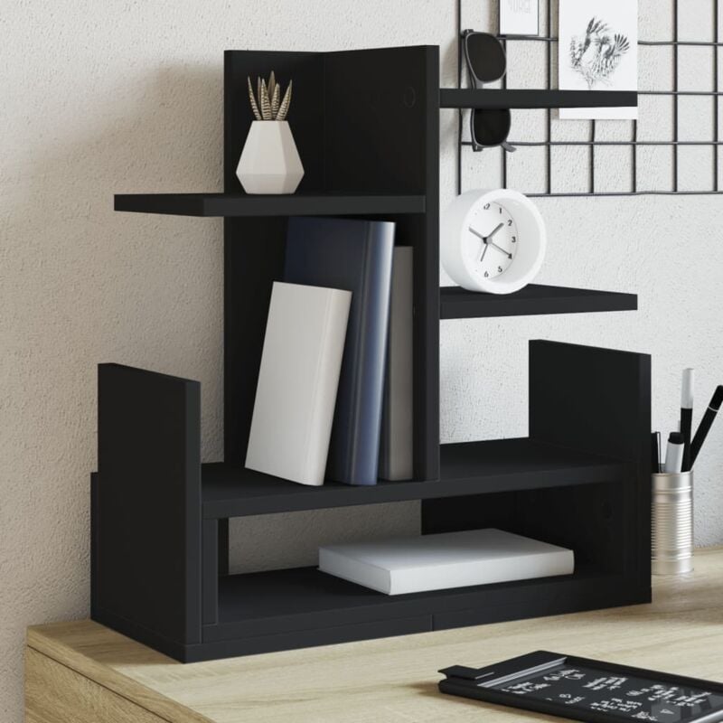 foto del prodotto vidaxl organizer per la scrivania nero 49x20x52,5 cm in multistrato
