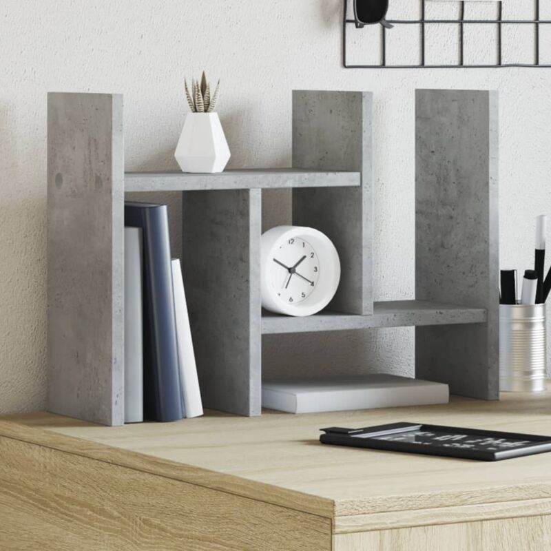 foto del prodotto vidaxl organizer scrivania grigio cemento 34,5x15,5x35,5cm multistrato