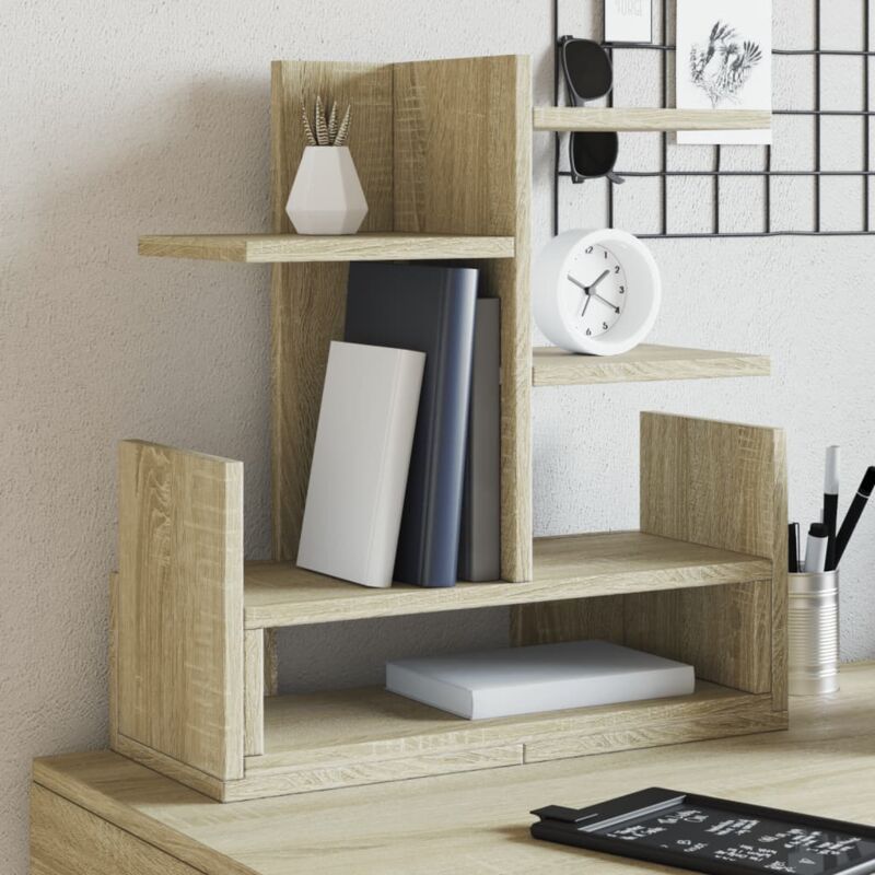 foto del prodotto vidaxl organizer scrivania rovere sonoma 49x20x52,5 cm multistrato