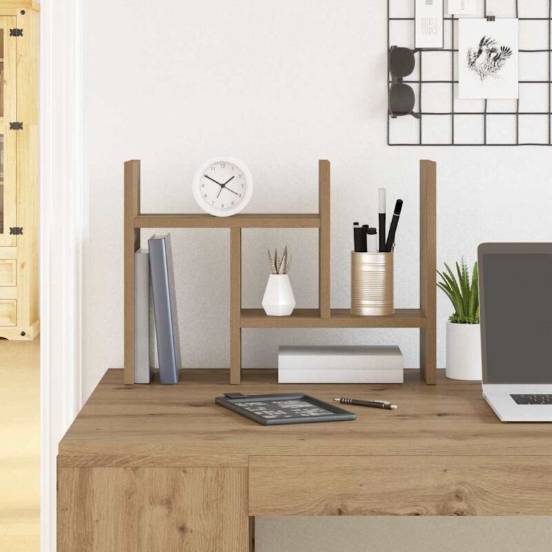 foto del prodotto vidaxl organizzatore da scrivania quercia artigianale 34.5x15.5x35.5 cm legno