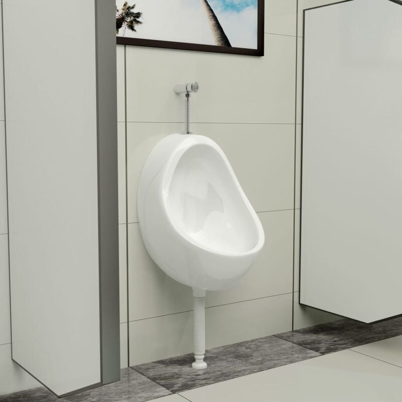 foto del prodotto vidaxl orinatoio sospeso con sciacquone in ceramica vari colori modelli bianco a uovo