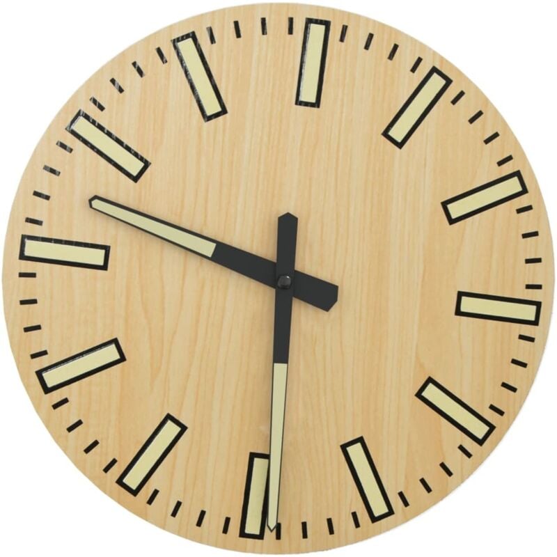 foto del prodotto vidaxl - orologio a parete con ore e lancette luminose giallo 30 cm