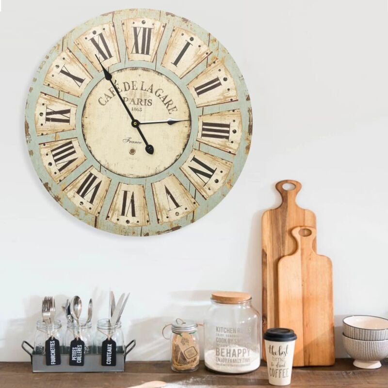 foto del prodotto vidaxl orologio da parete multicolore 60 cm in mdf