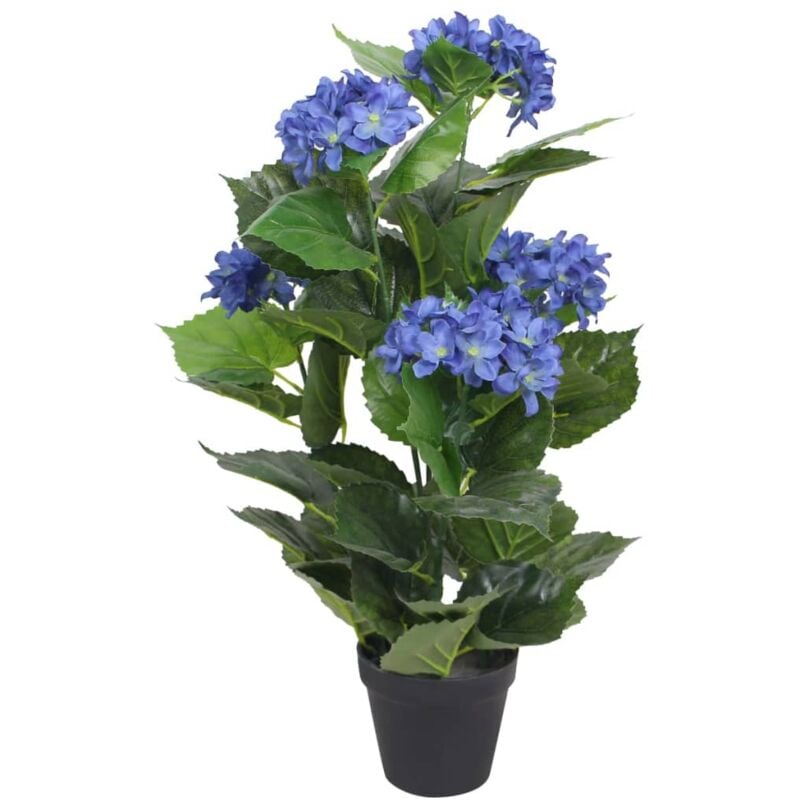foto del prodotto vidaxl ortensia artificiale con vaso 60 cm blu