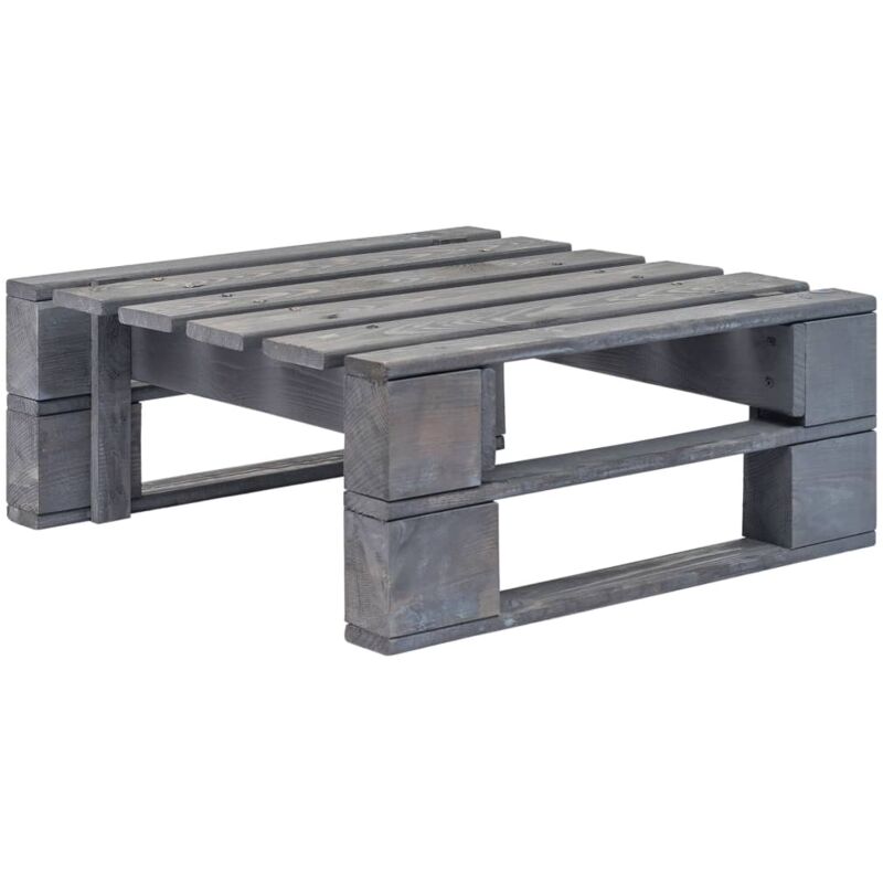 foto del prodotto vidaxl ottomana da giardino in pallet in legno grigio