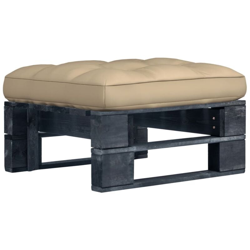 foto del prodotto vidaxl ottomana da giardino pallet in legno di pino impregnato nero