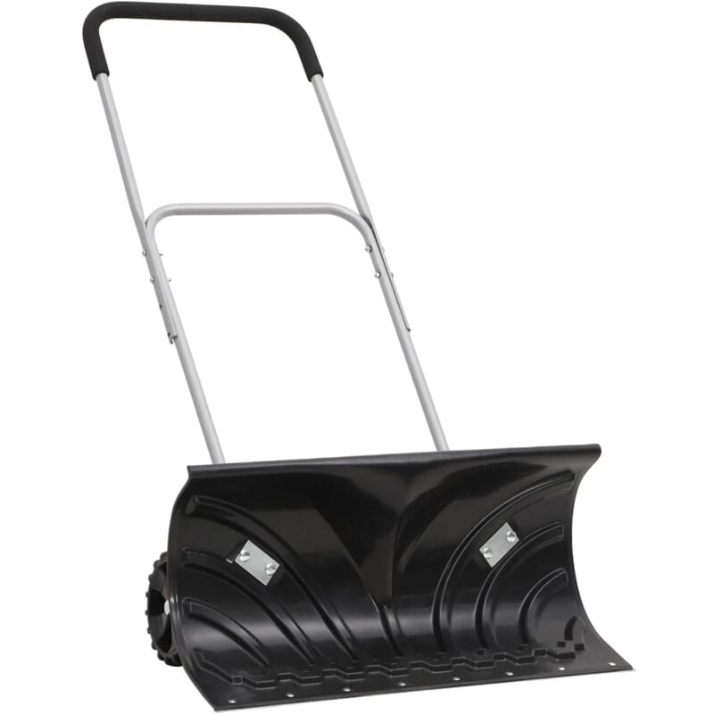 foto del prodotto vidaxl pala da neve con manico allungabile nero 66cm lama acciaio