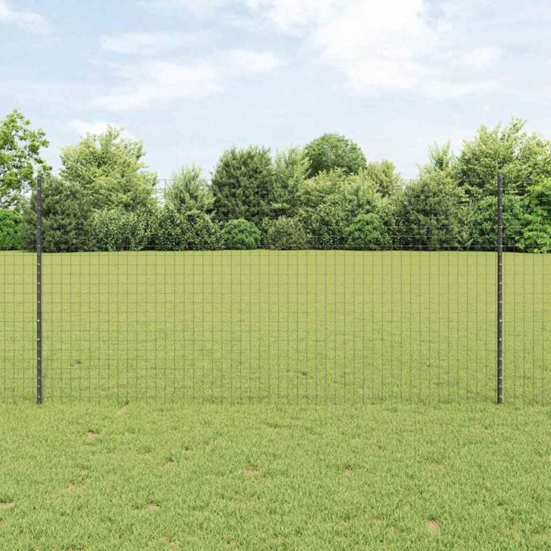 foto del prodotto vidaxl pali di recinzione 10 pcs u channel grigio 120 cm acciaio