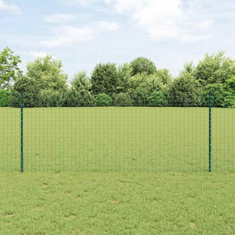 foto del prodotto vidaxl pali per recinzione 5 pcs u channel verde 100 cm acciaio