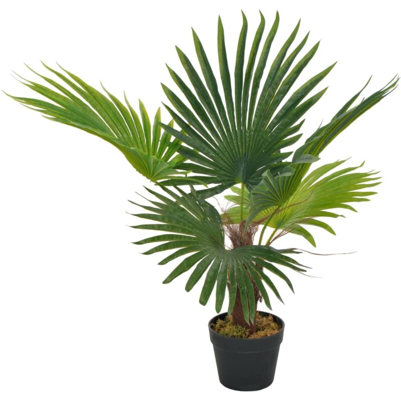 foto del prodotto vidaxl palma artificiale con vaso verde pianta decorativa interni varie dimensioni dimensioni 70 cm